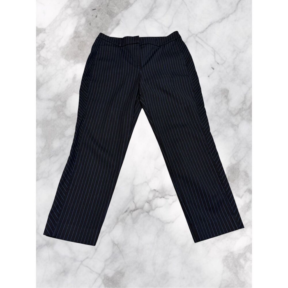White House Black Market Black Pinstripe Pants Size 8 Short